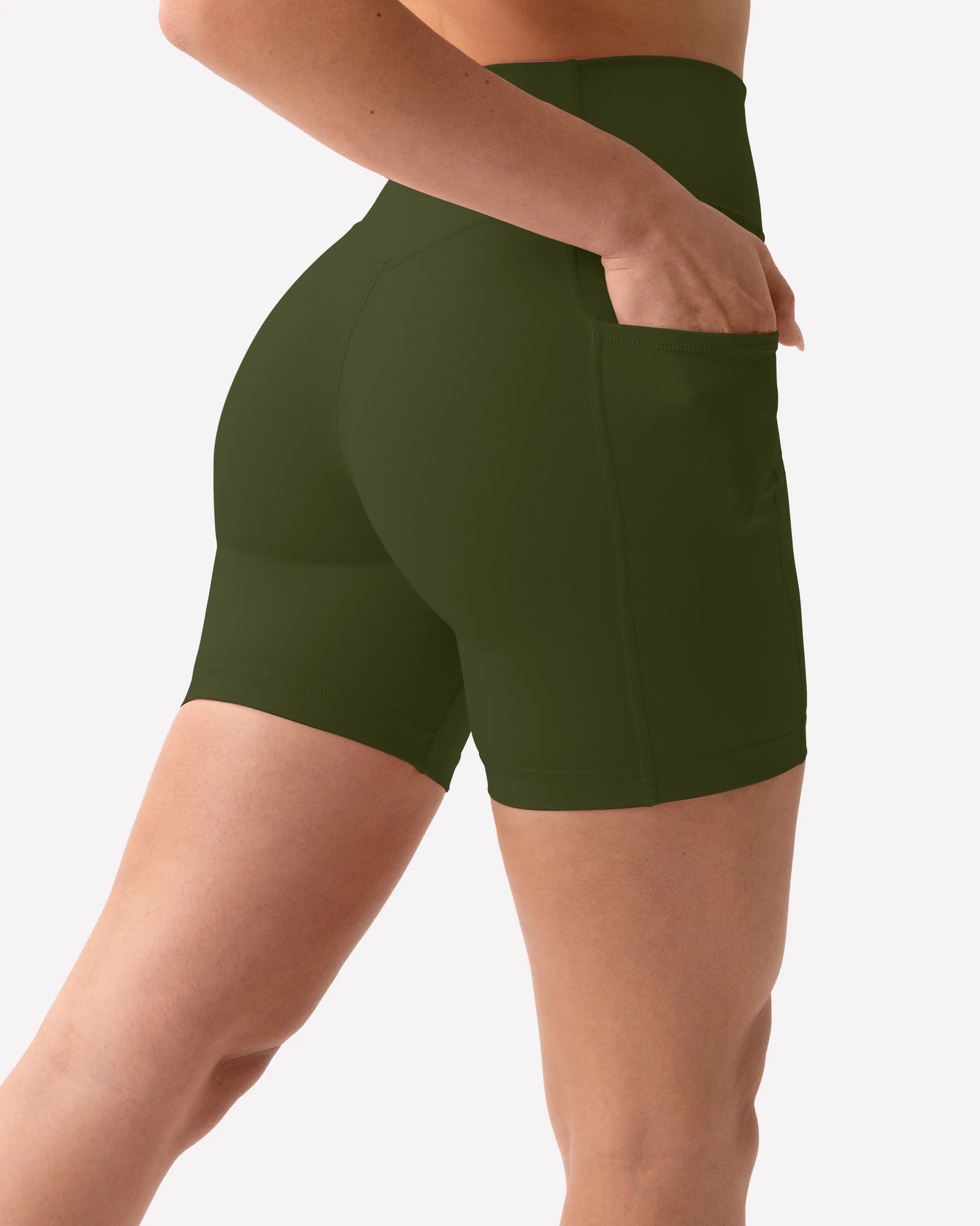 High-Waisted Butt Lifting 6" Biker Shorts with Pockets - Image 51