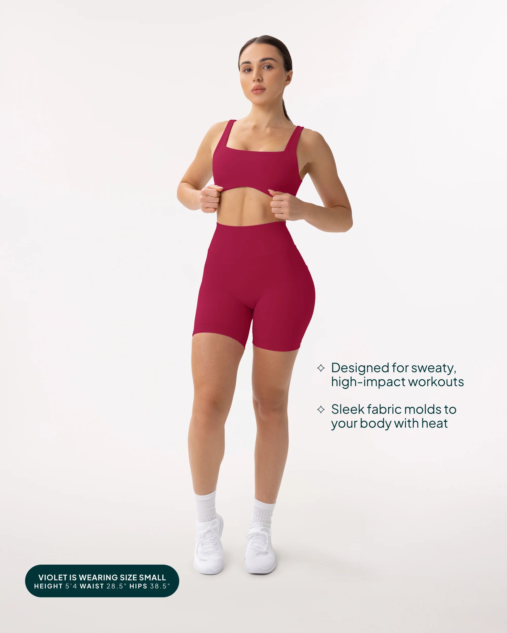 High-Waisted Butt Lifting 6" Biker Shorts with Pockets - Image 8