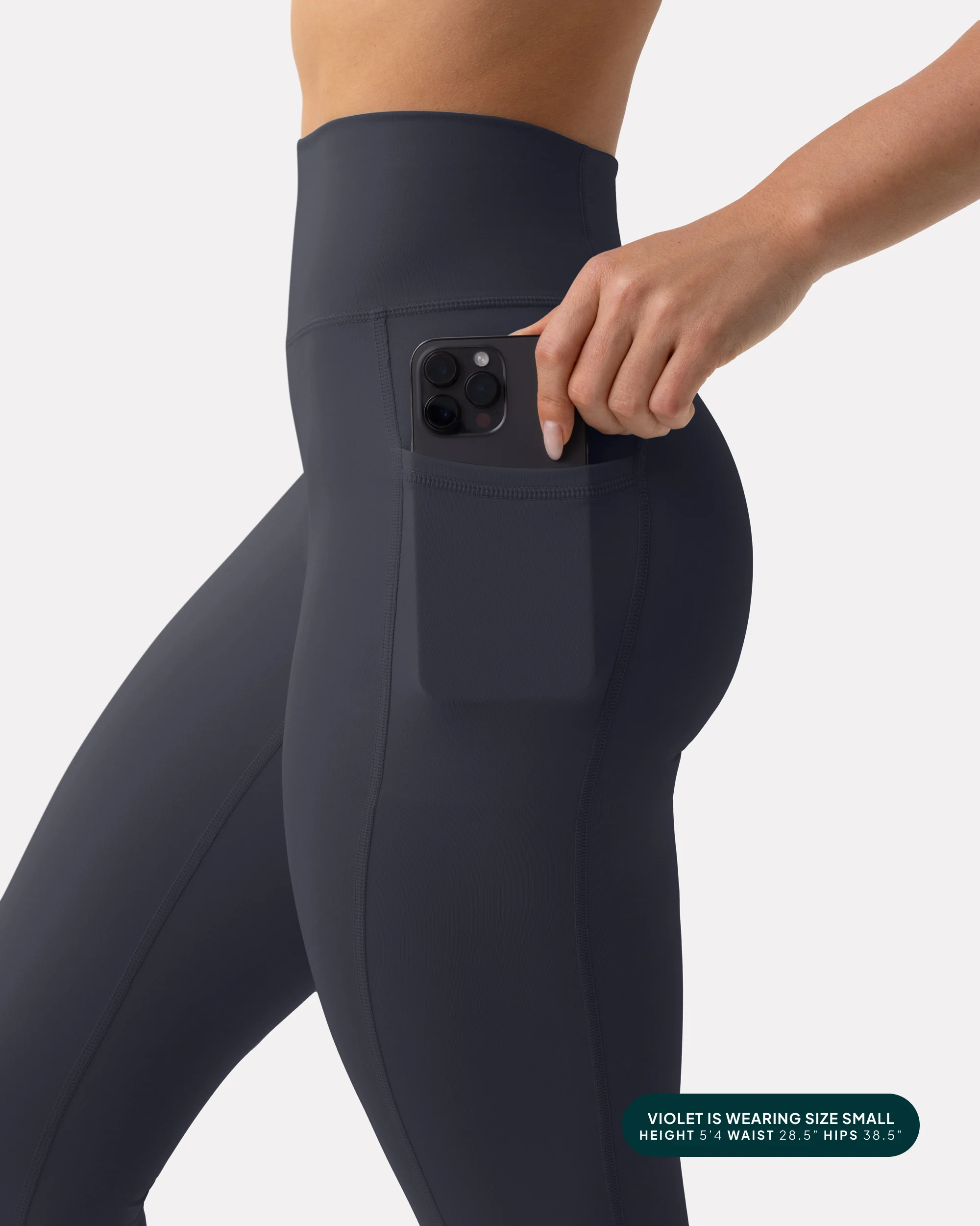 High-Waisted Butt Lifting Full-Length Leggings with Pockets - Image 32