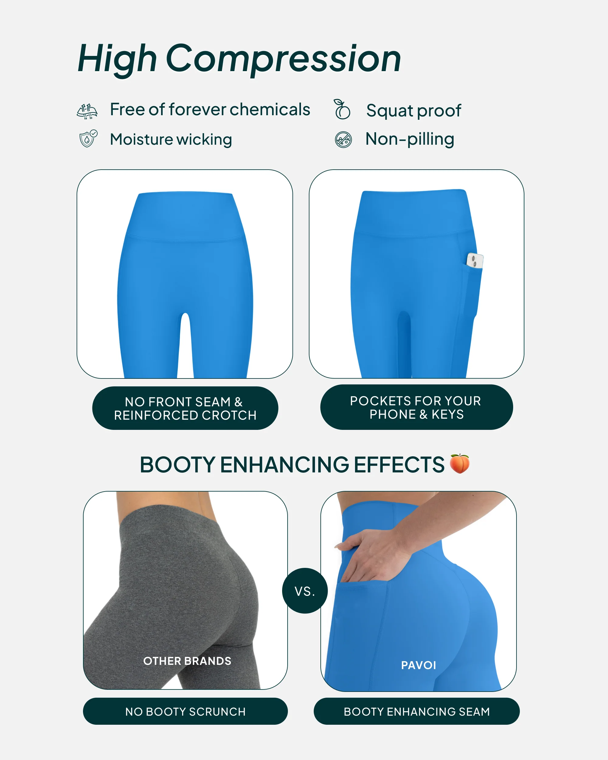 High-Waisted Butt Lifting Full-Length Leggings with Pockets - Image 40