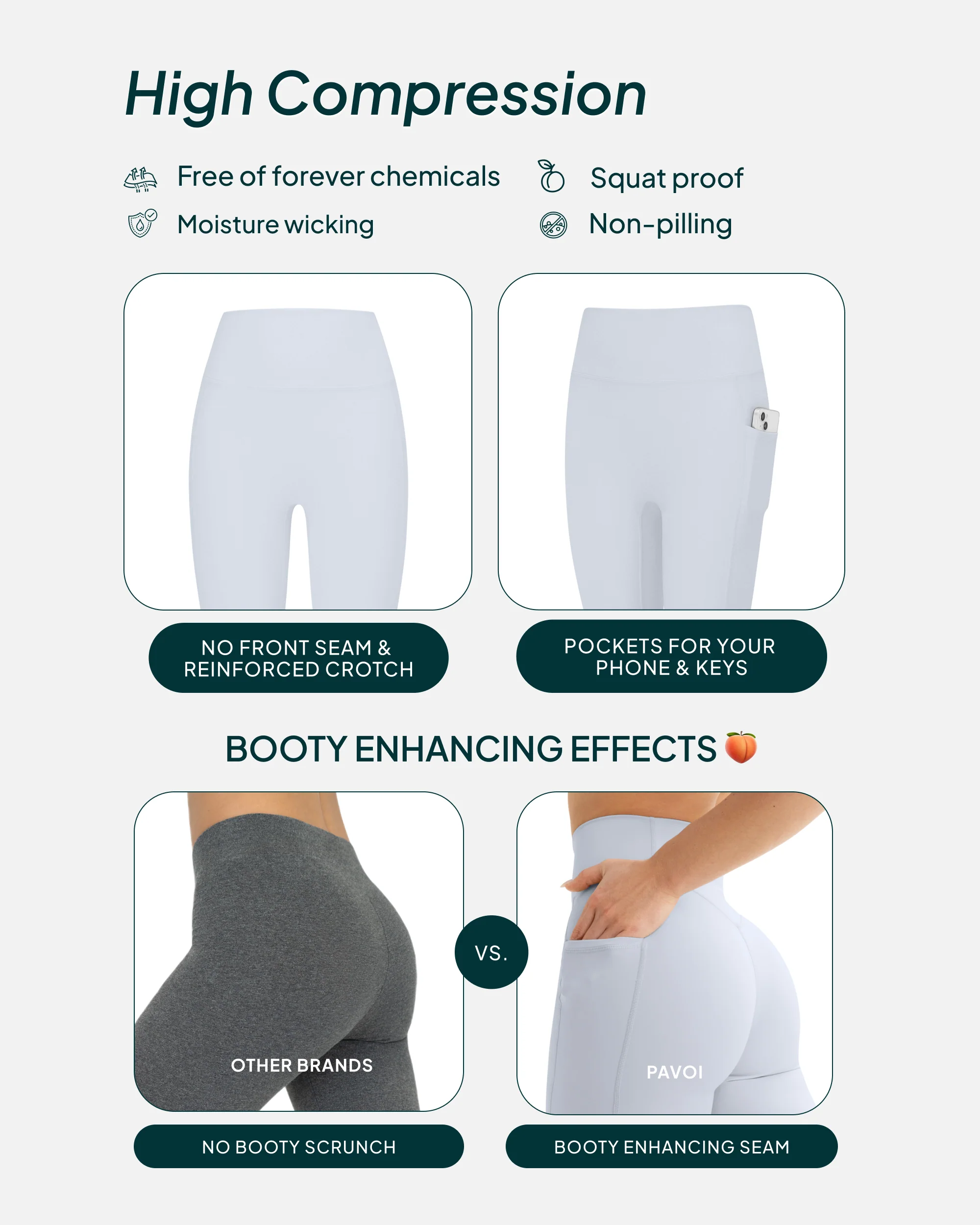 High-Waisted Butt Lifting Full-Length Leggings with Pockets - Image 52