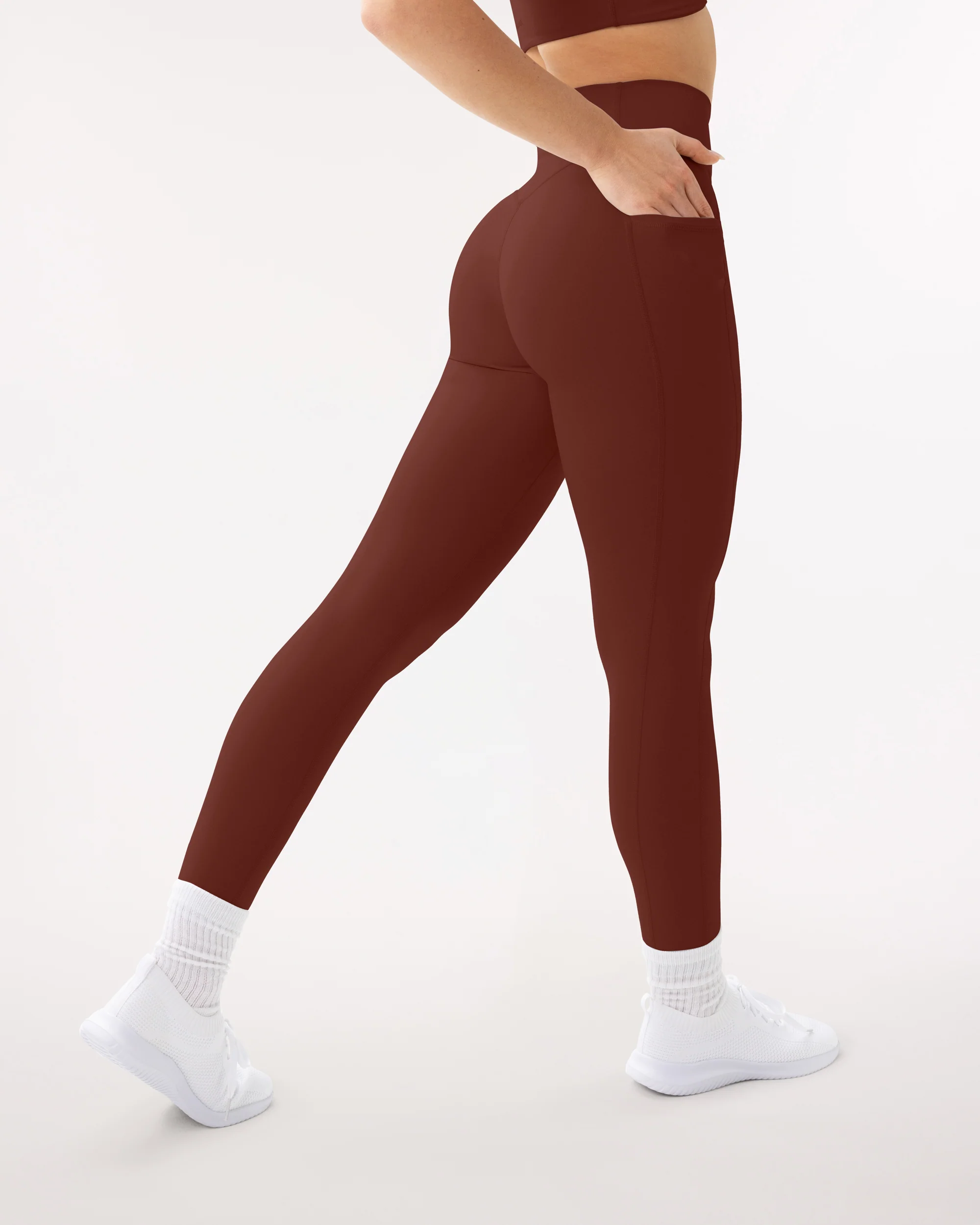 High-Waisted Butt Lifting Full-Length Leggings with Pockets - Image 61