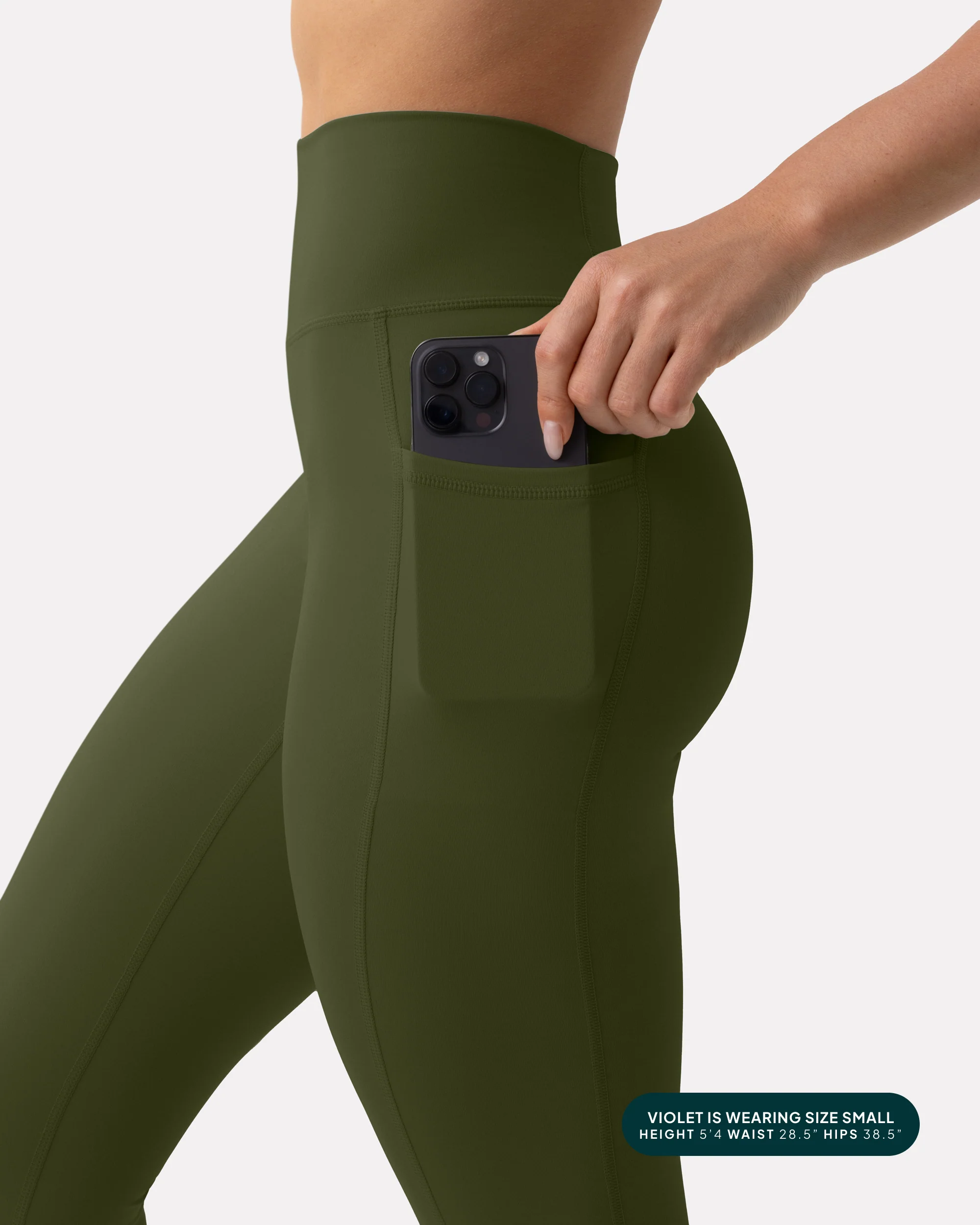 High-Waisted Butt Lifting Full-Length Leggings with Pockets - Image 68