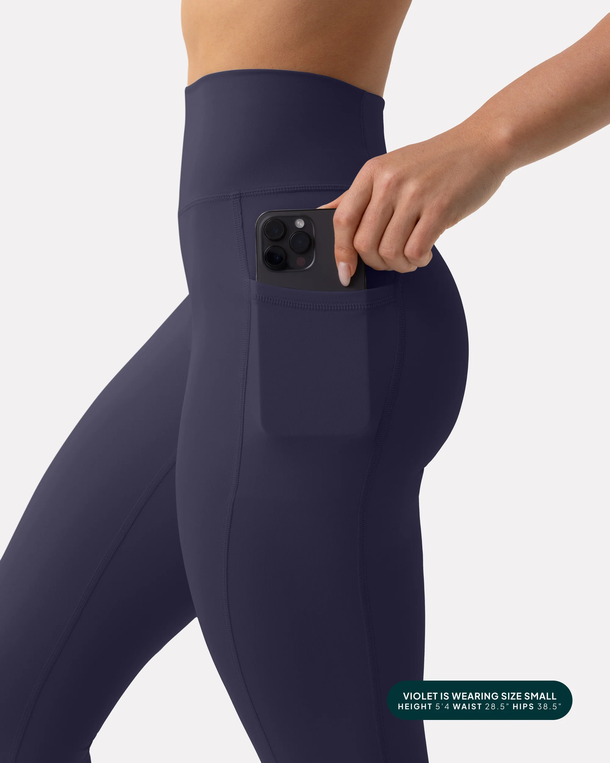 High-Waisted Butt Lifting Full-Length Leggings with Pockets - Image 8