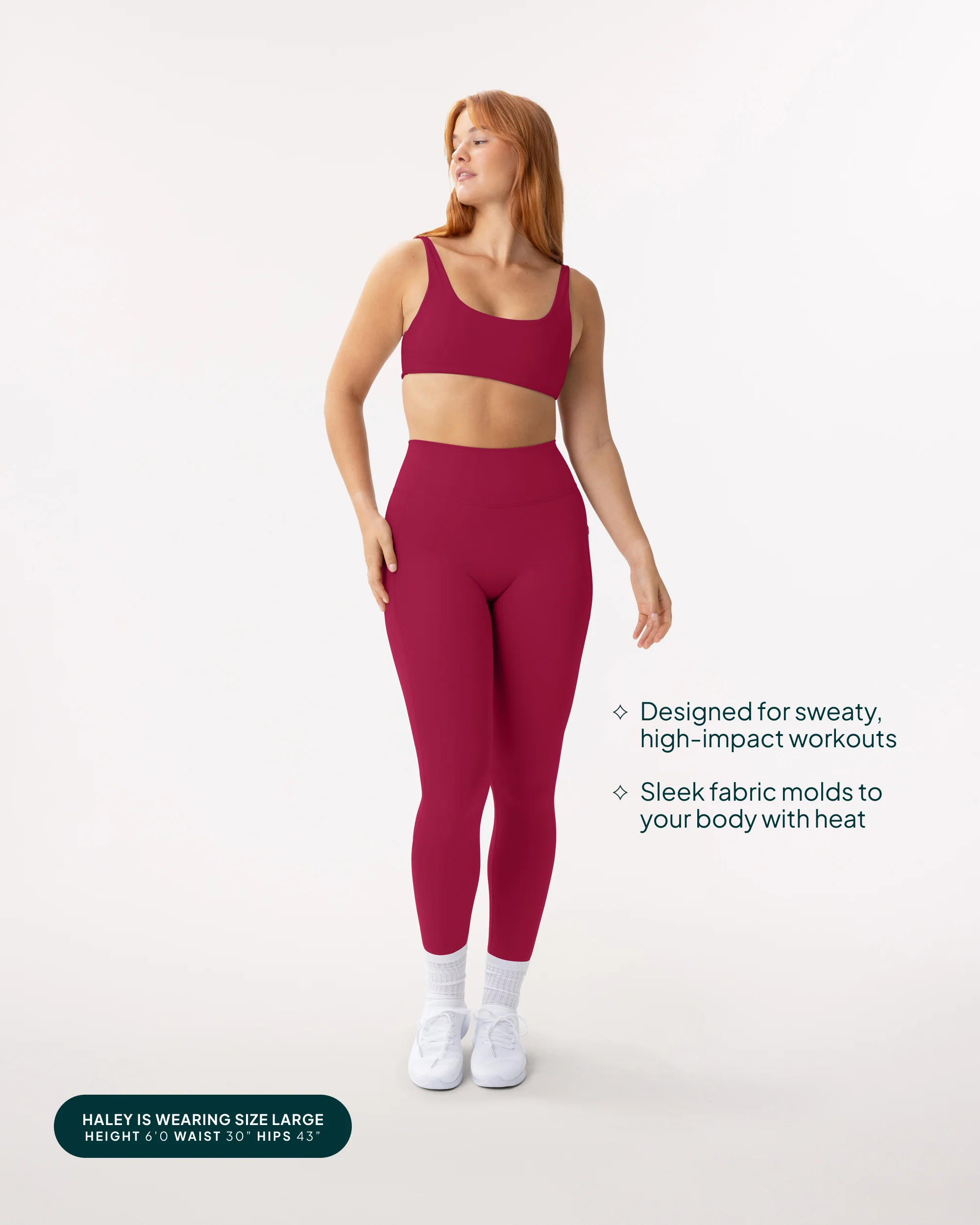 High-Waisted Butt Lifting Tall-Length Leggings with Pockets - Image 4