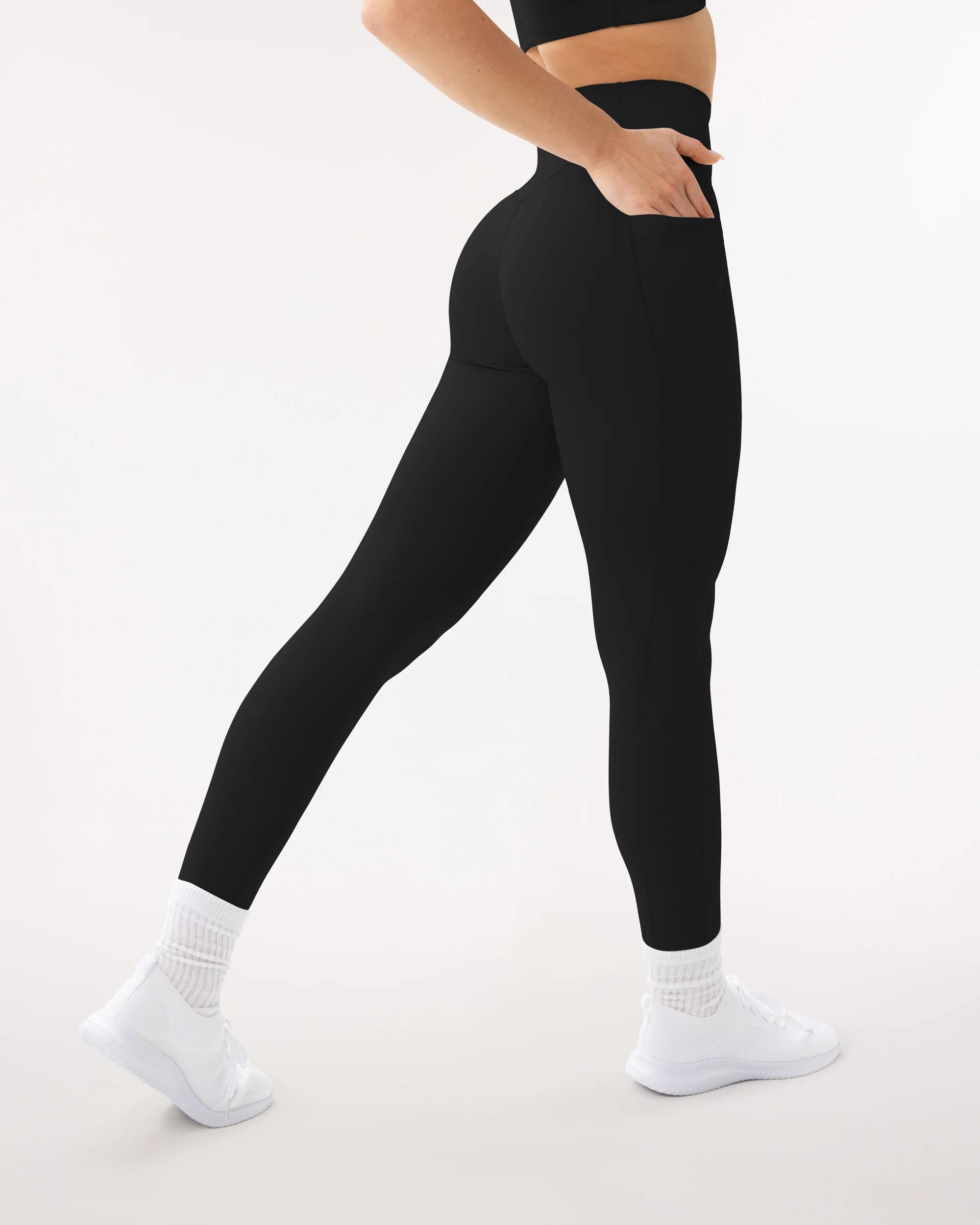High-Waisted Butt Lifting Tall-Length Leggings with Pockets - Image 6