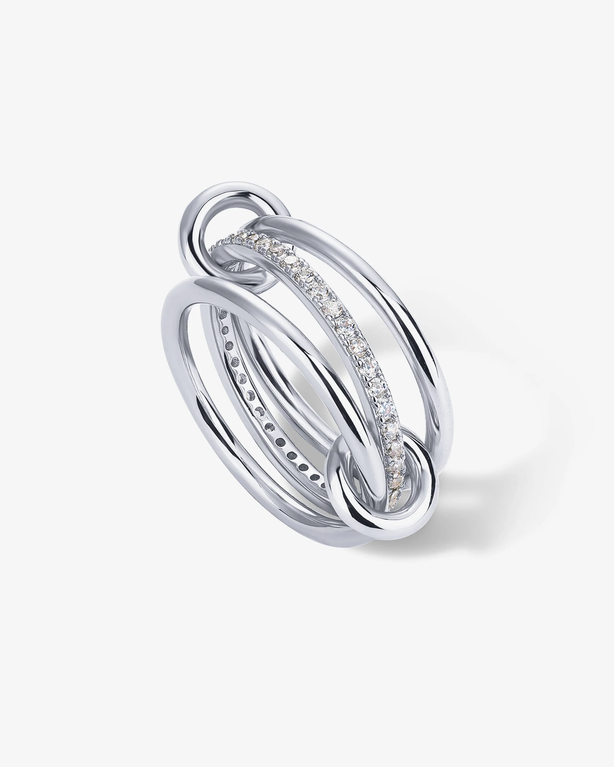 Interlocked Stack-and-Shine Statement Ring - Image 7