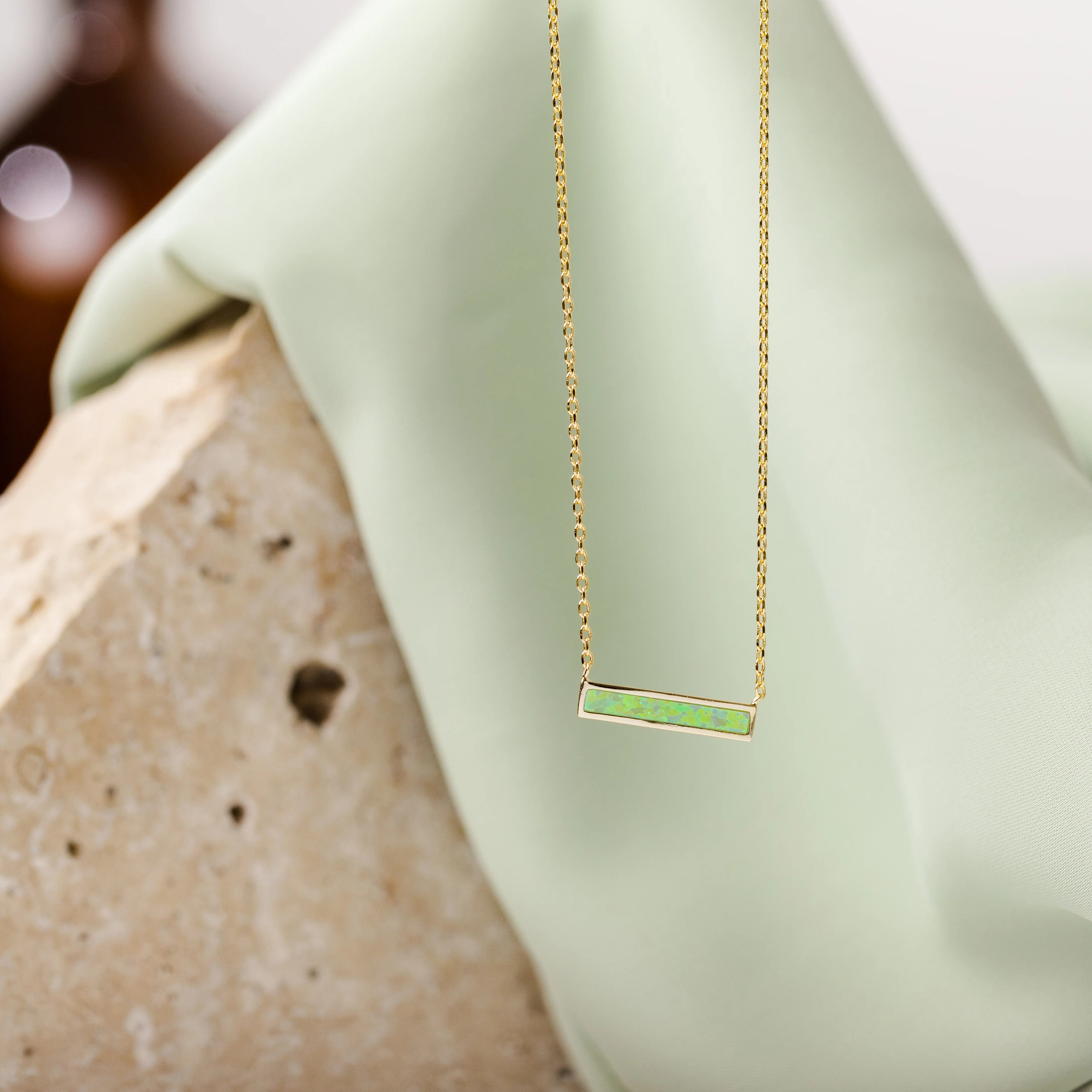 Opal Bar Necklace - Image 5
