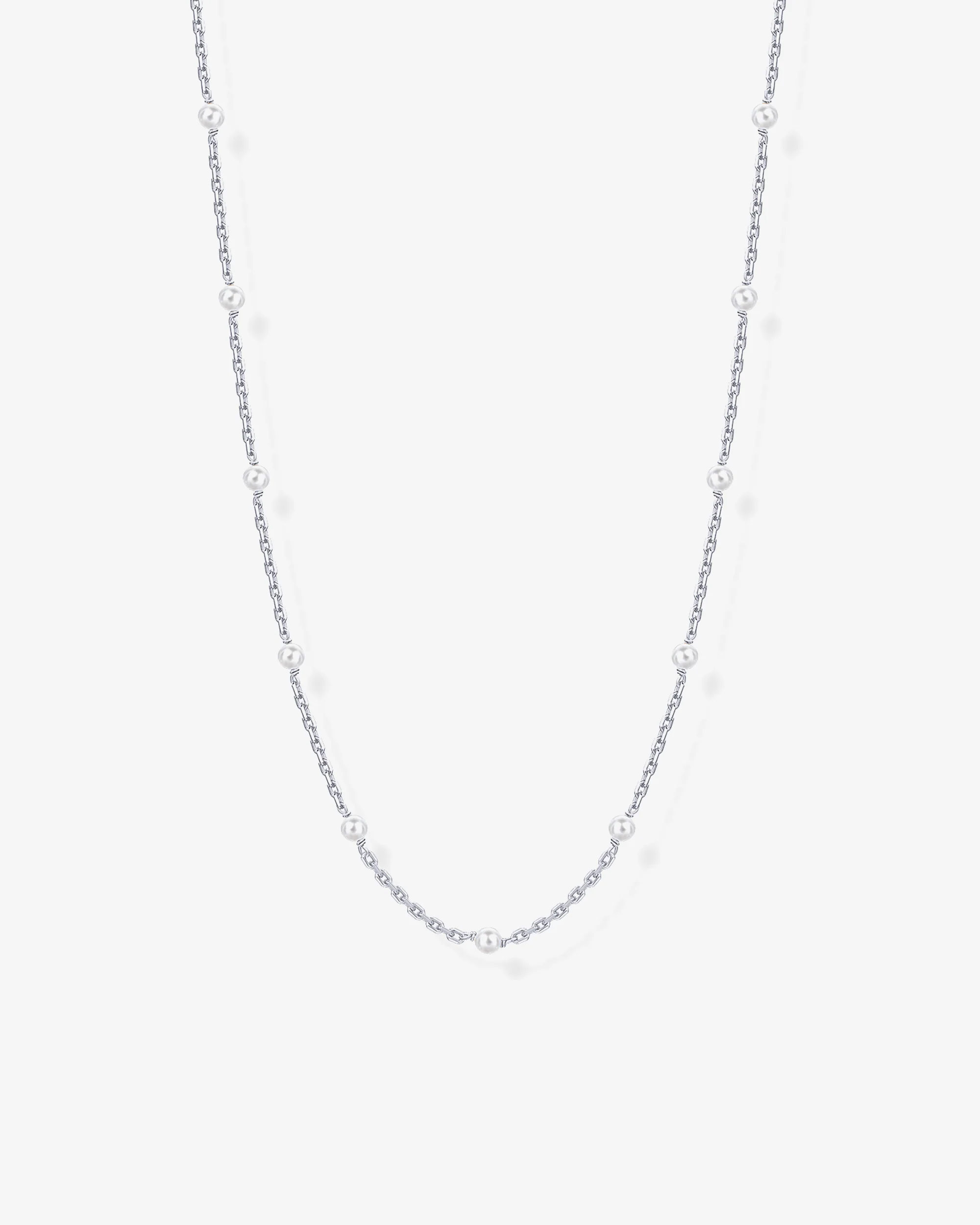 Pearl Station Chain Necklace - Image 4
