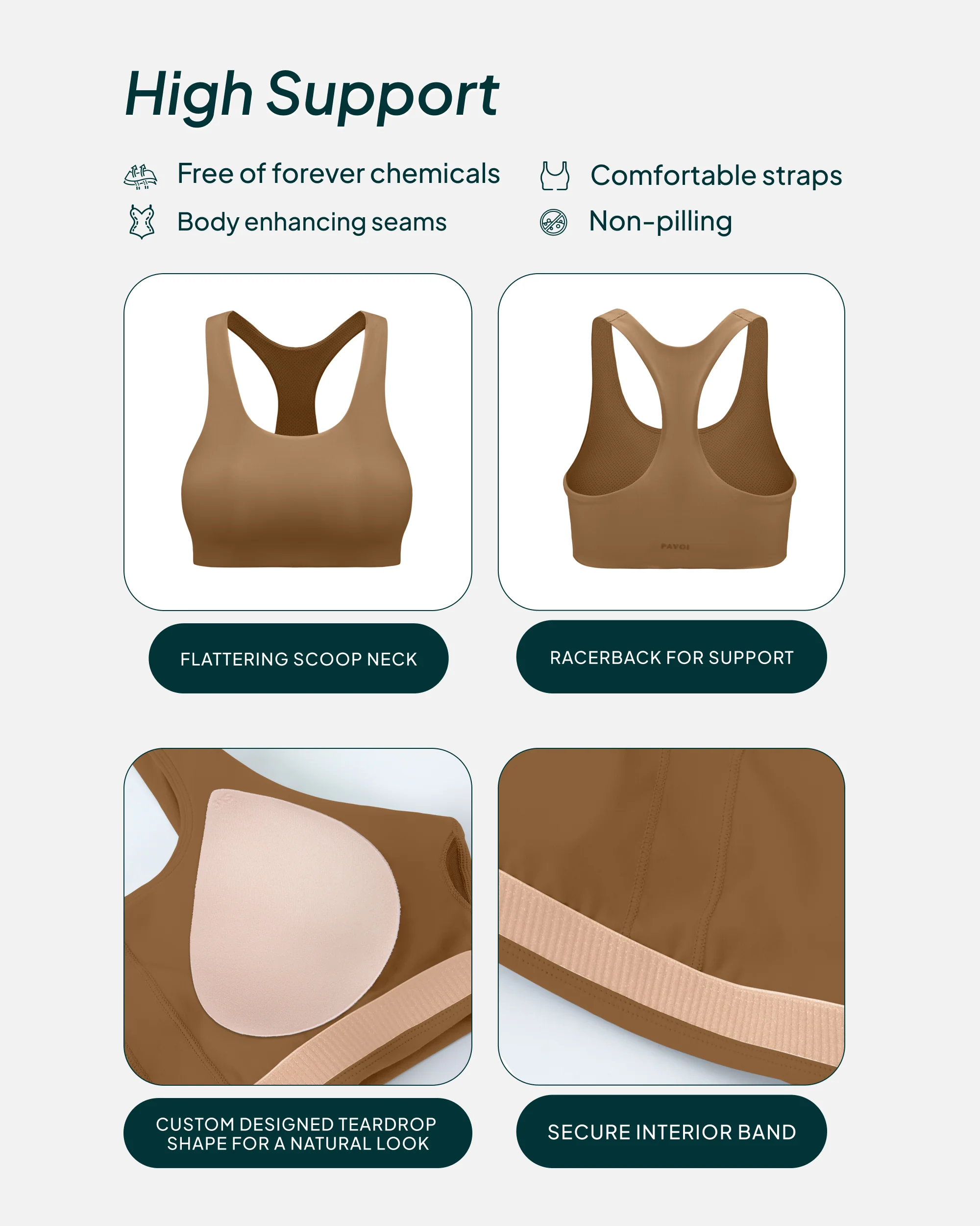 Performance High-Support Racerback Sports Bra - Image 18