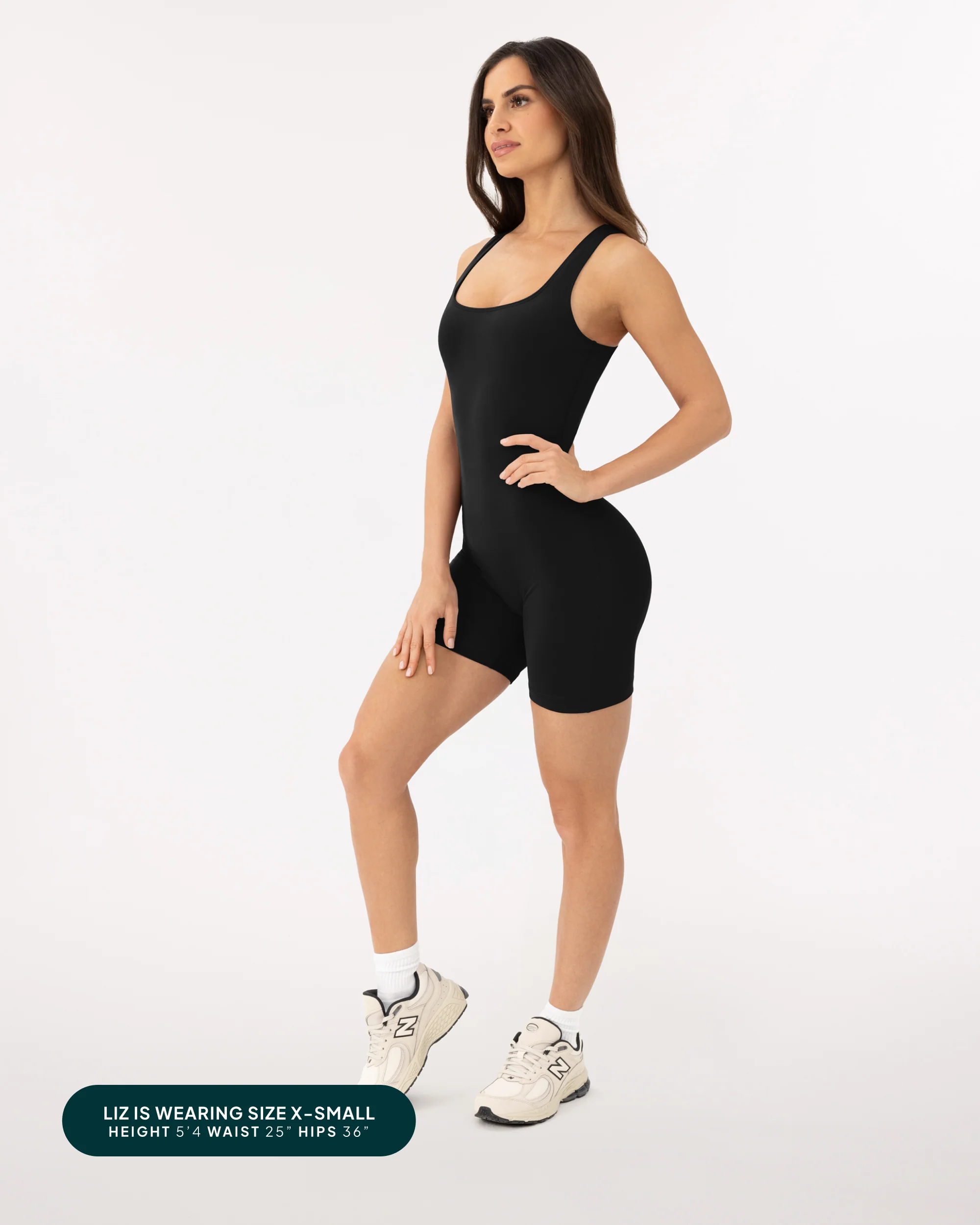 Square Neck 5" One Piece Workout Romper - Image 14