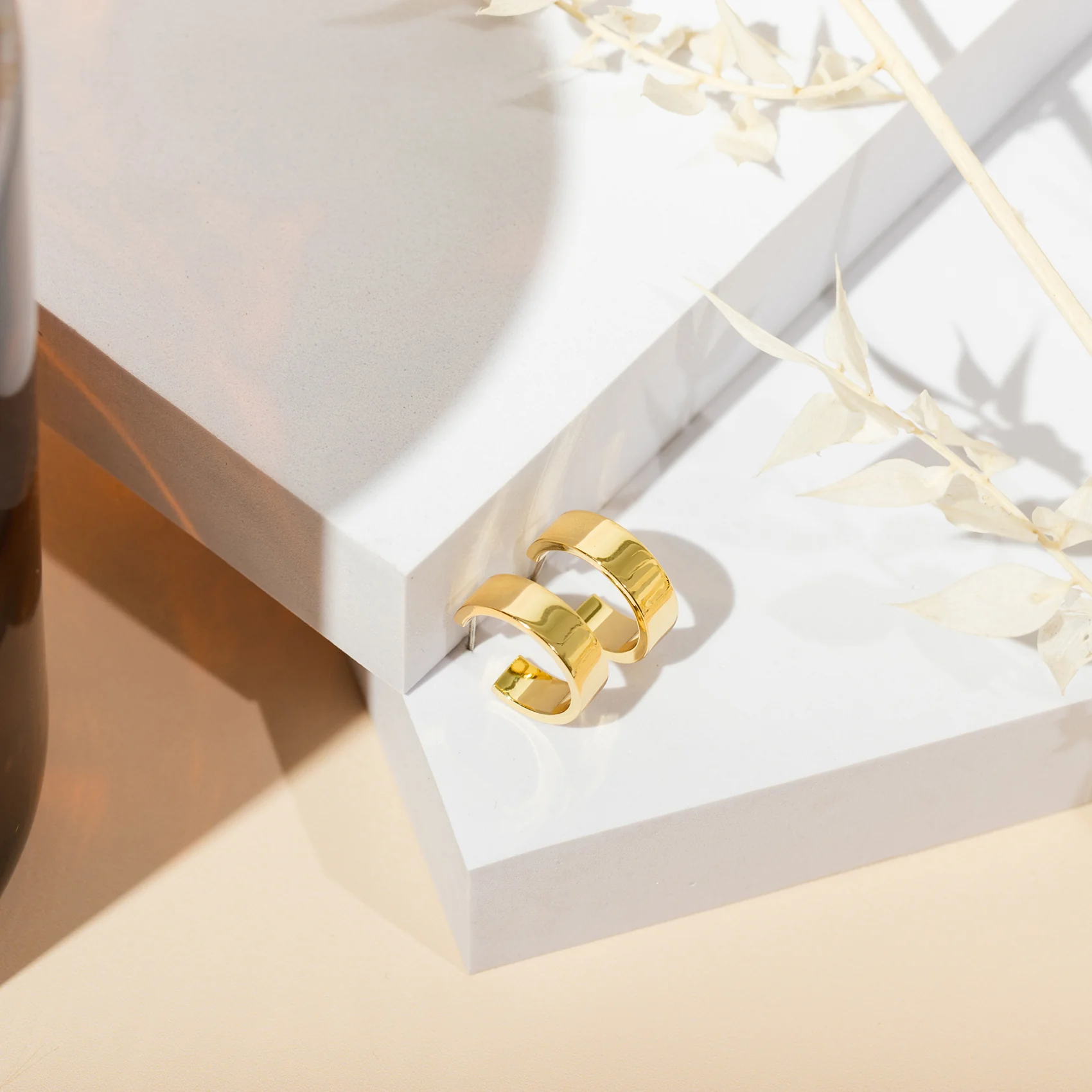 Squared Edge Hoops - Image 3