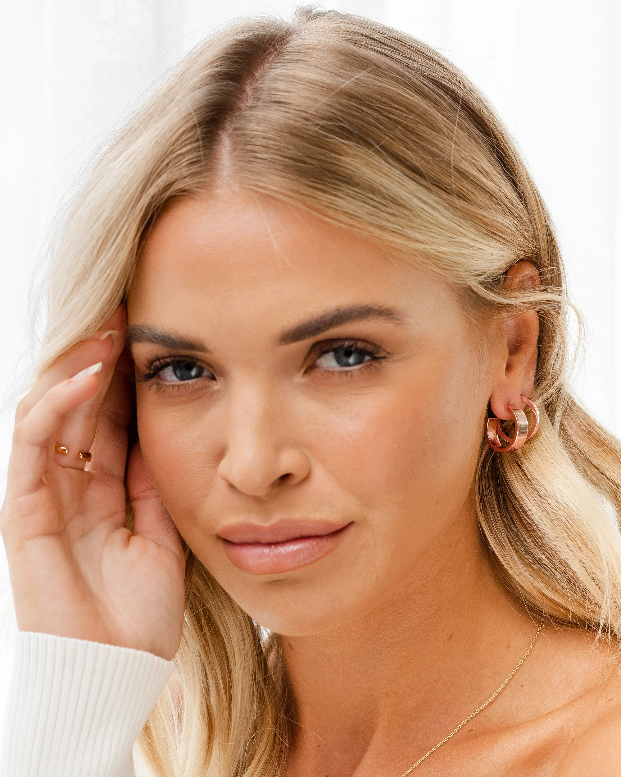 Squared Edge Hoops - Image 7