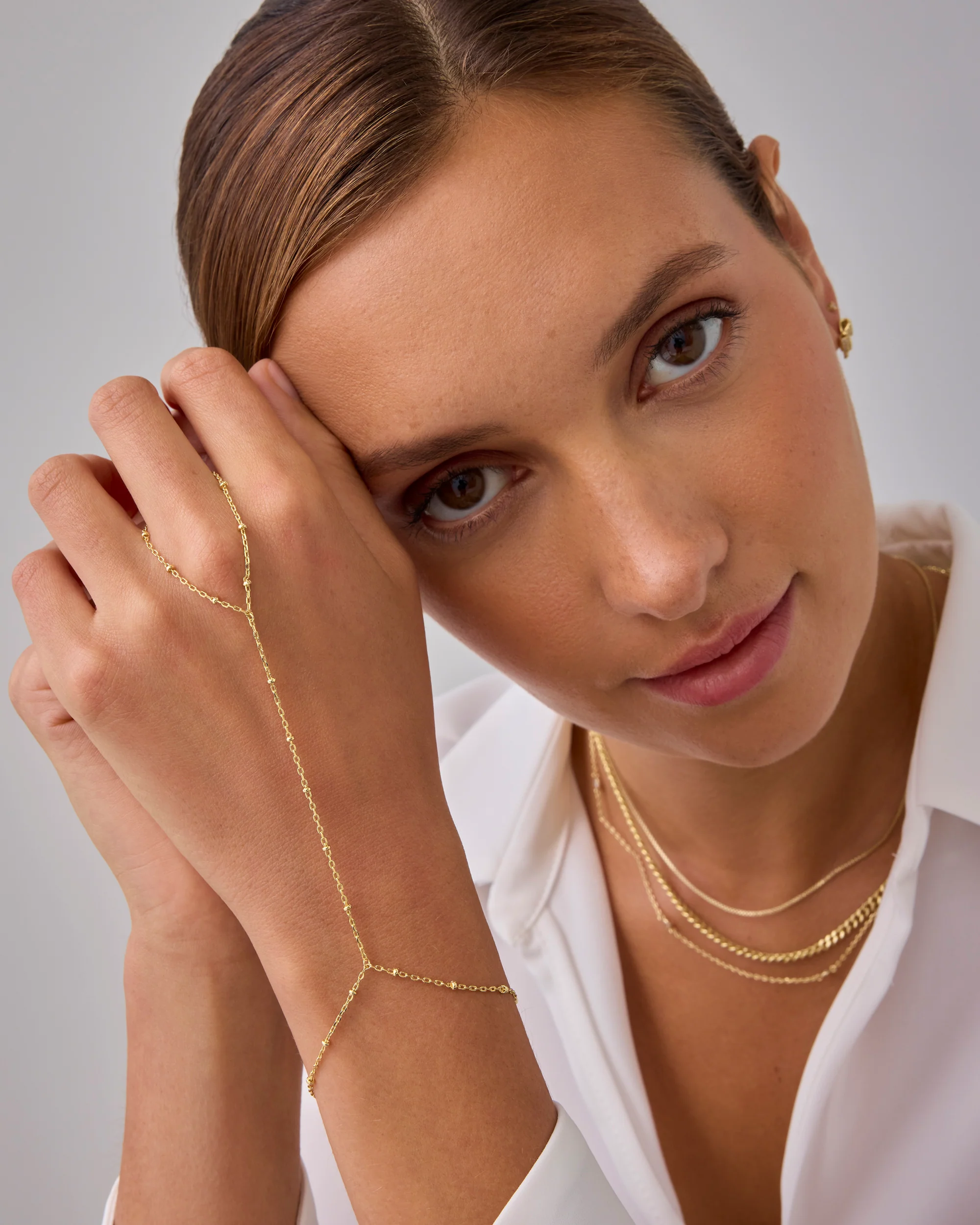 Stay Gold Beaded Hand Chain - Image 3