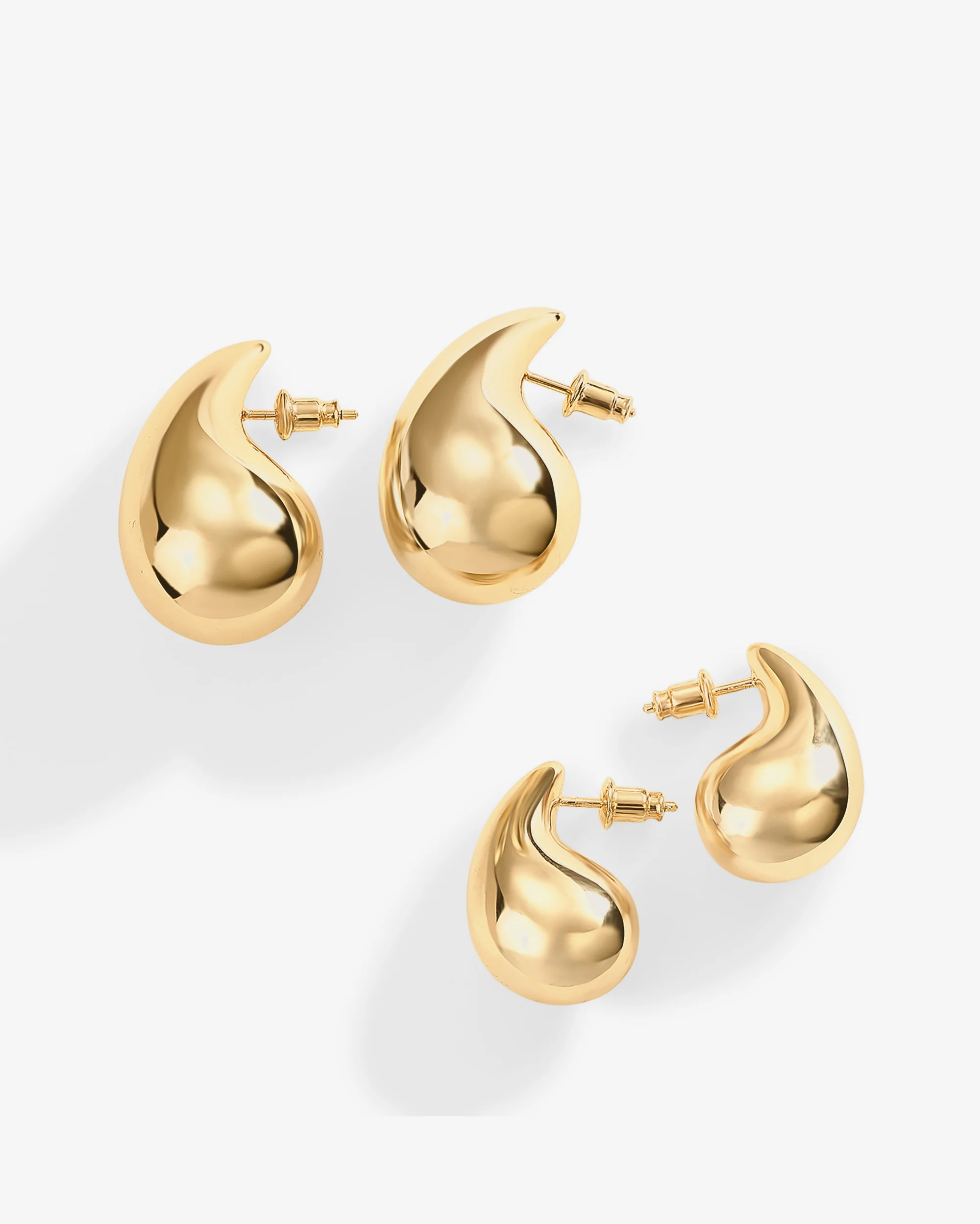 Teardrop Hoop Earrings - Image 3