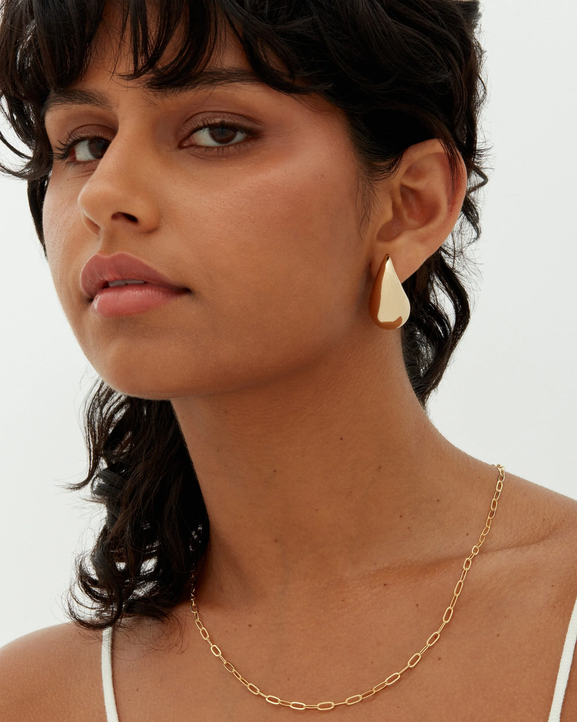 Teardrop Hoop Earrings - Image 9