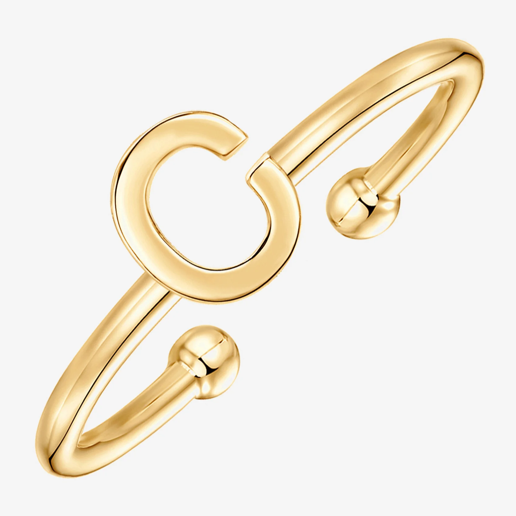 Thin Initial Ring - Image 11