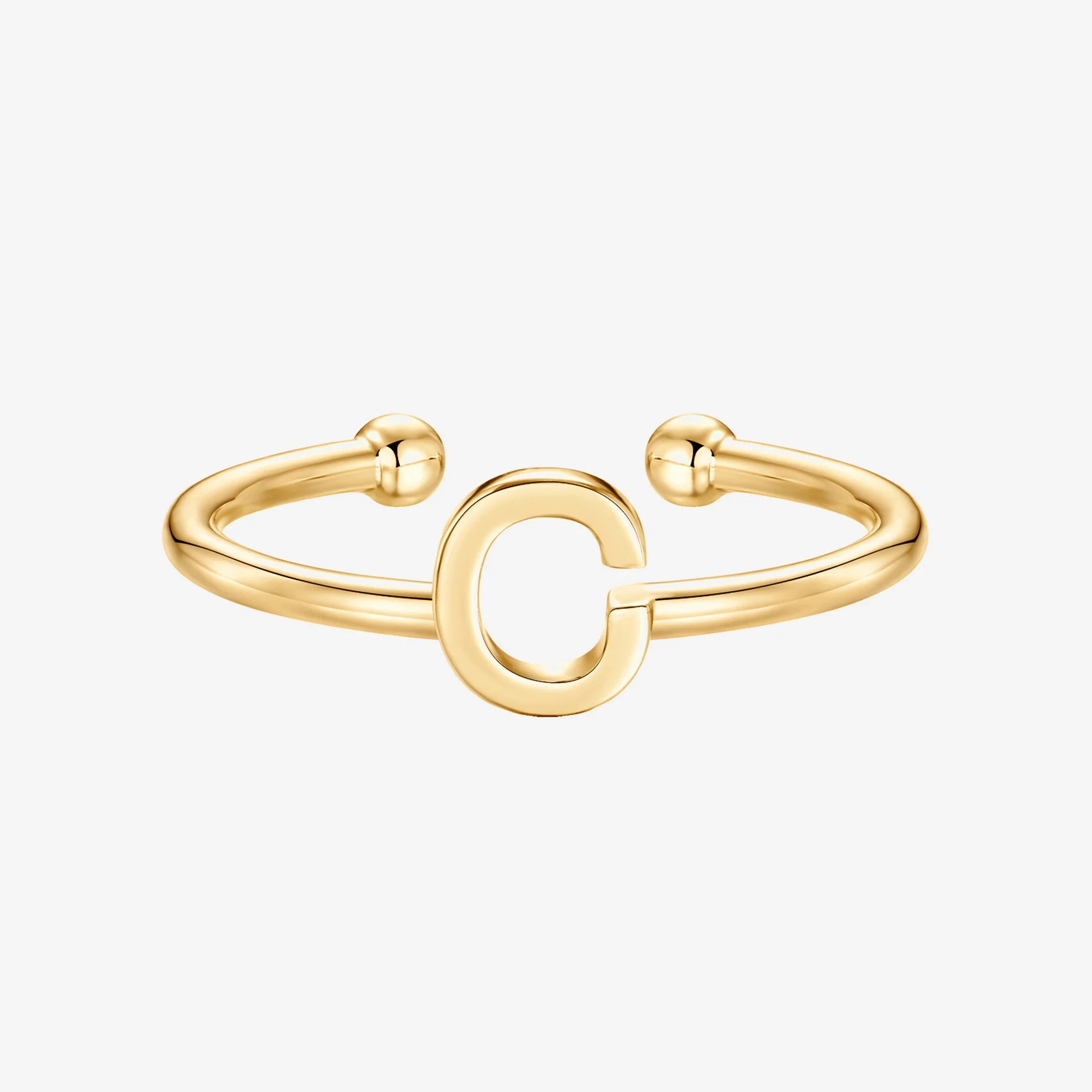 Thin Initial Ring - Image 14