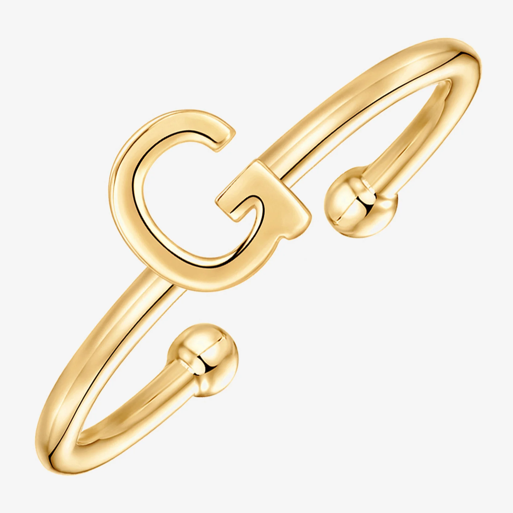 Thin Initial Ring - Image 31
