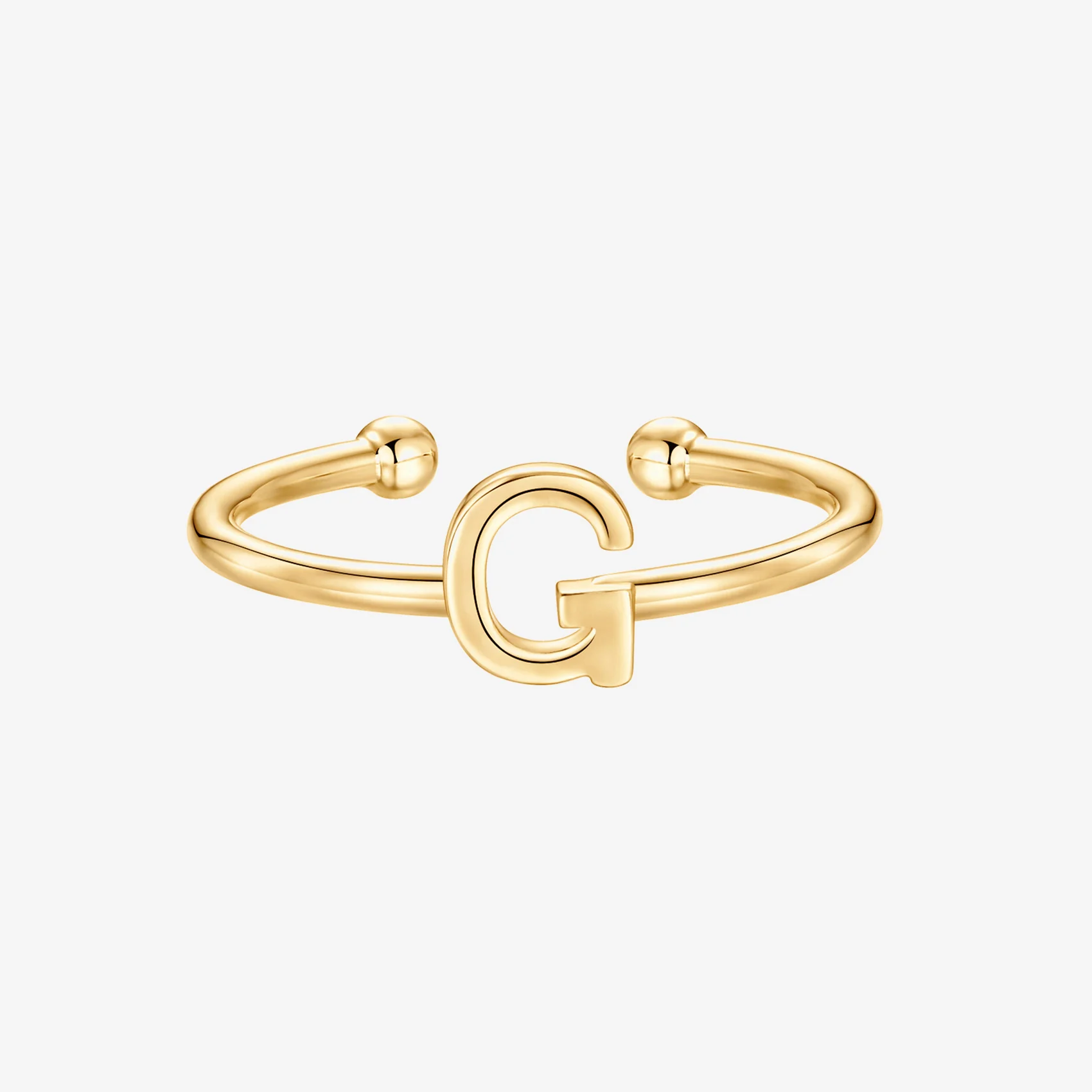 Thin Initial Ring - Image 34