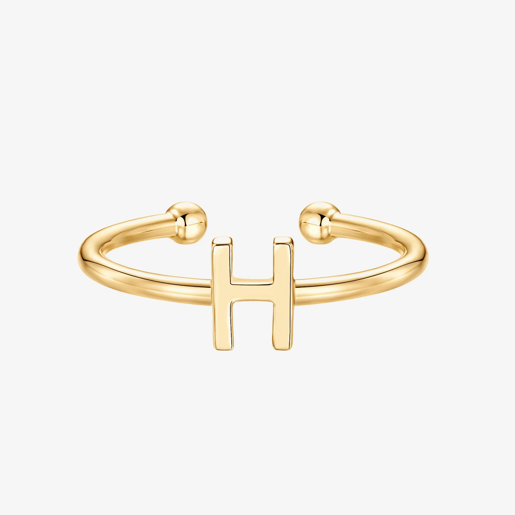 Thin Initial Ring - Image 39