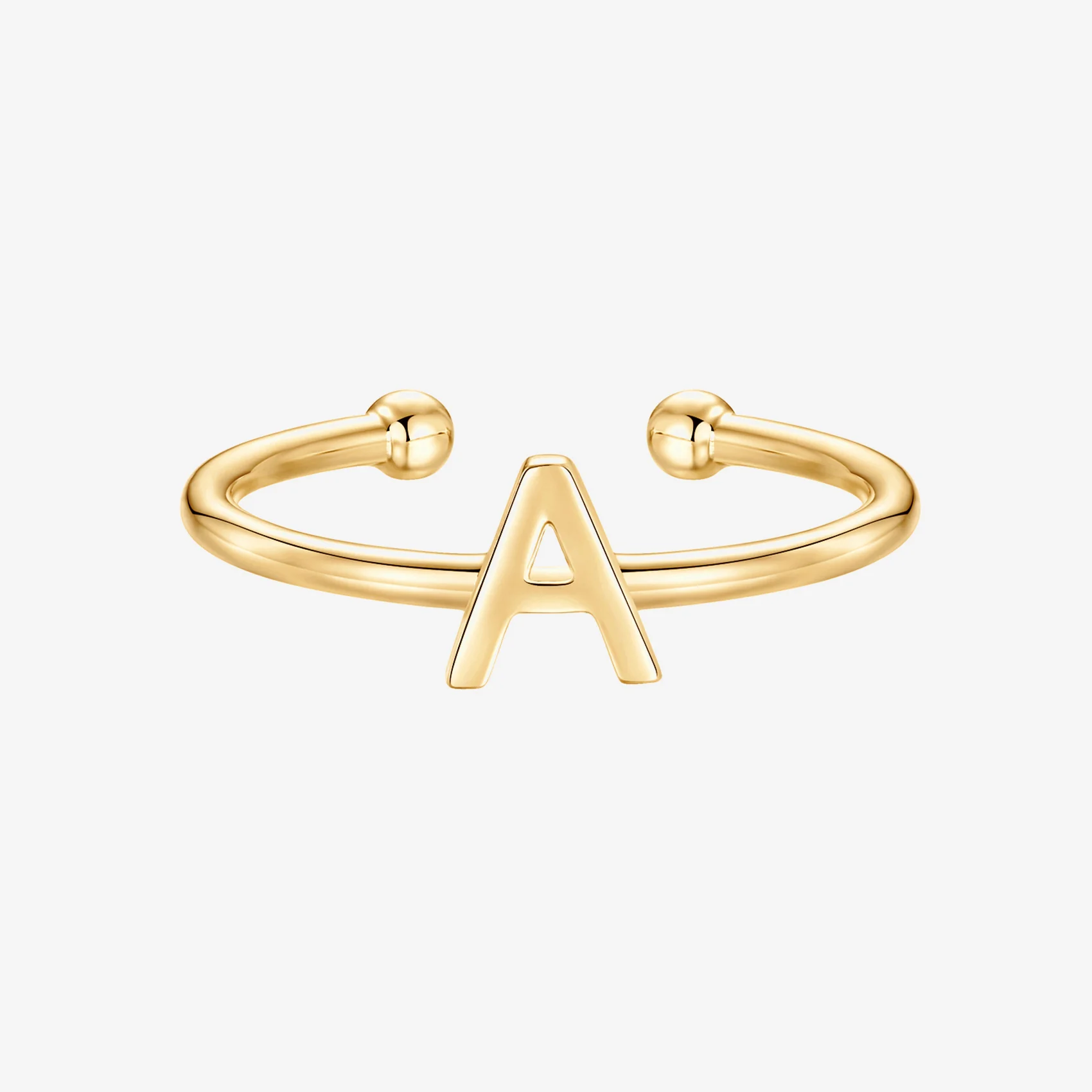 Thin Initial Ring - Image 4