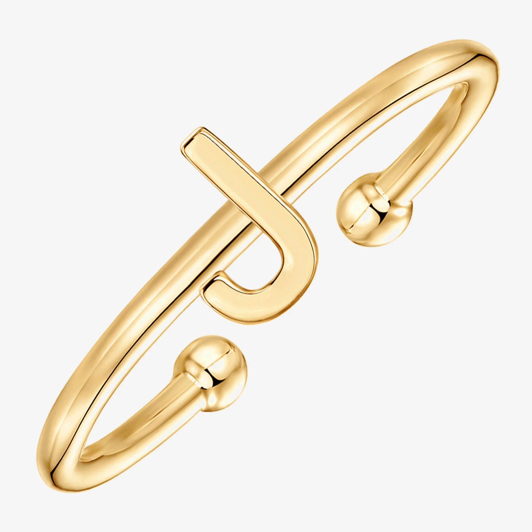 Thin Initial Ring - Image 46
