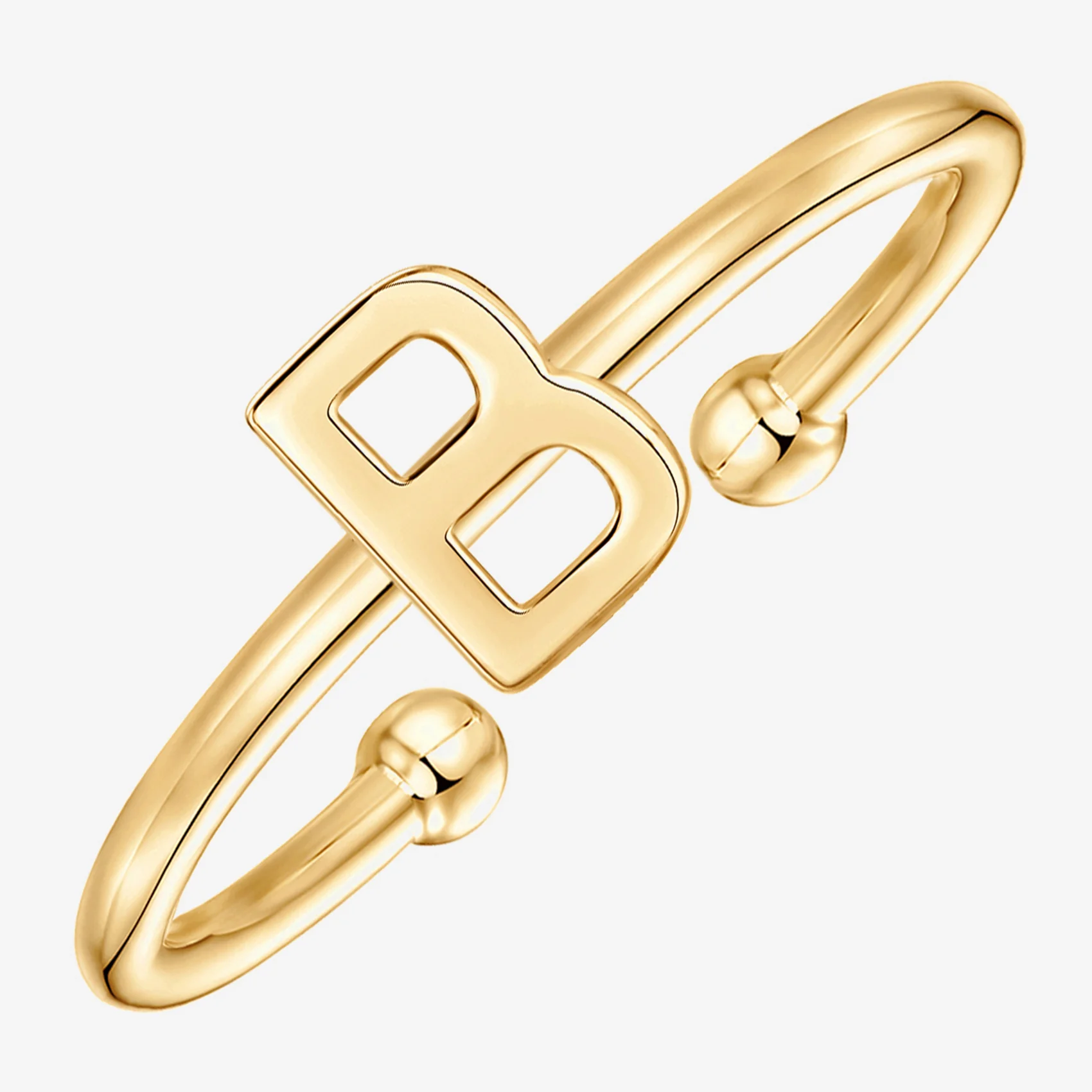 Thin Initial Ring - Image 6