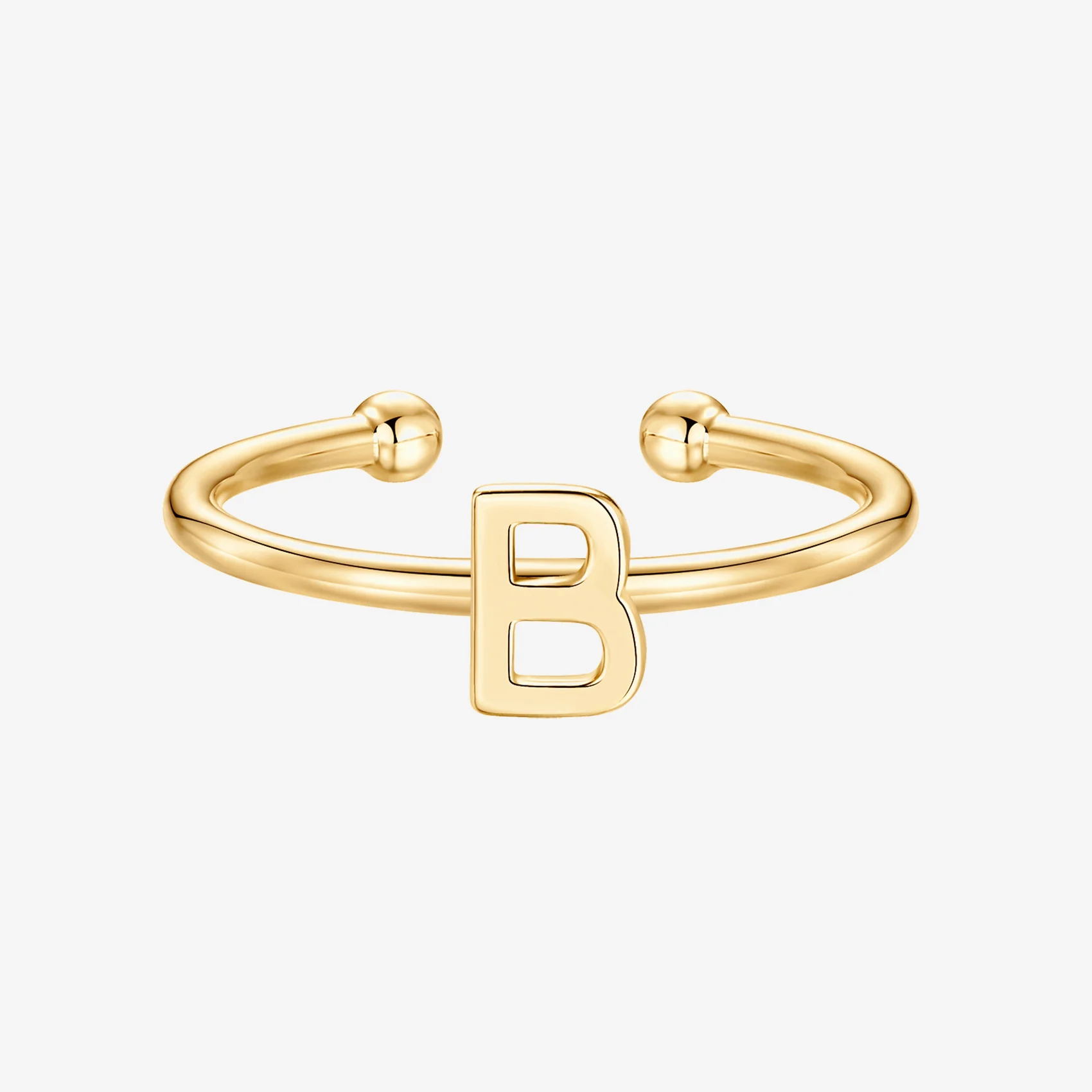 Thin Initial Ring - Image 9