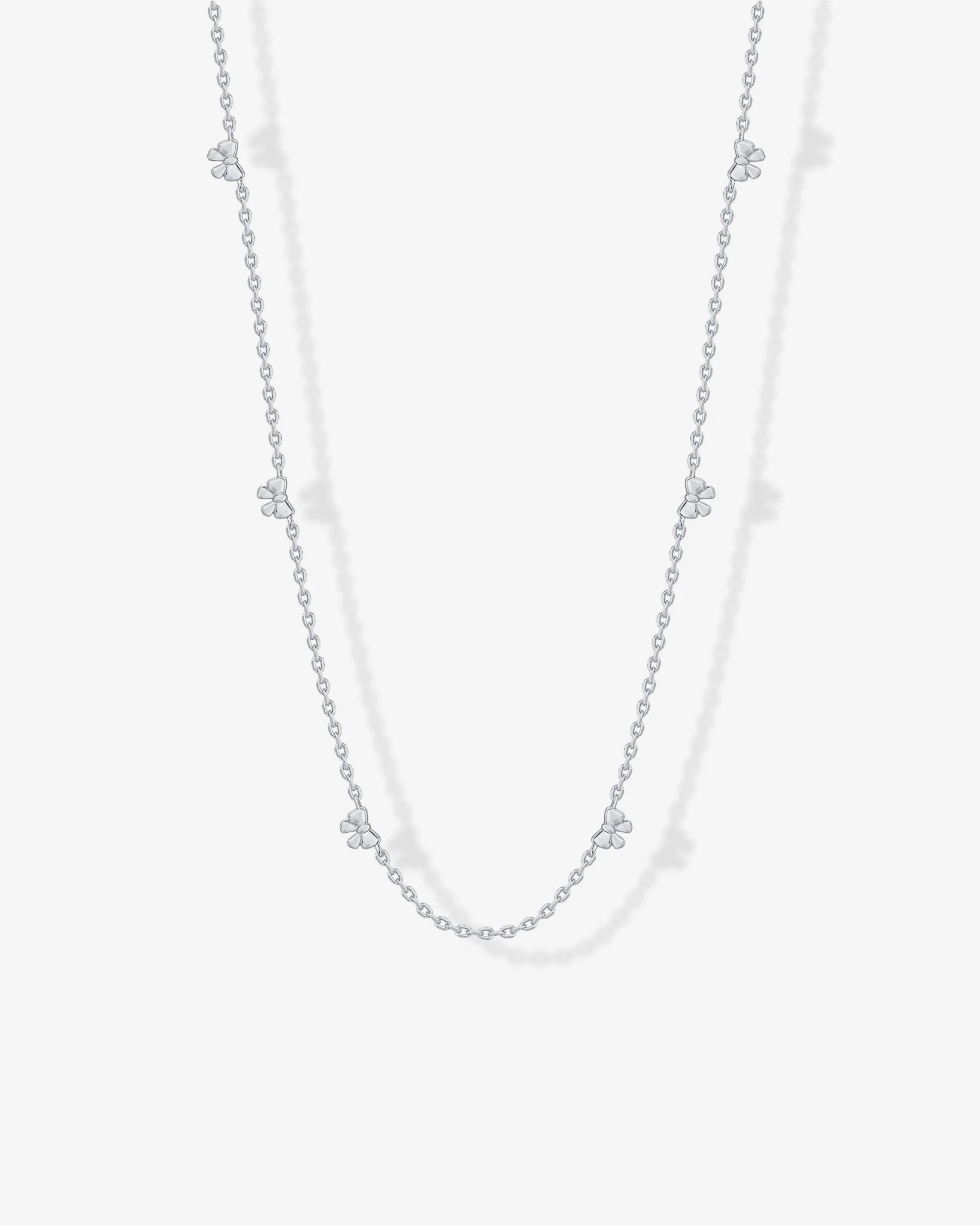 Tiny Bow Station Necklace - Image 4