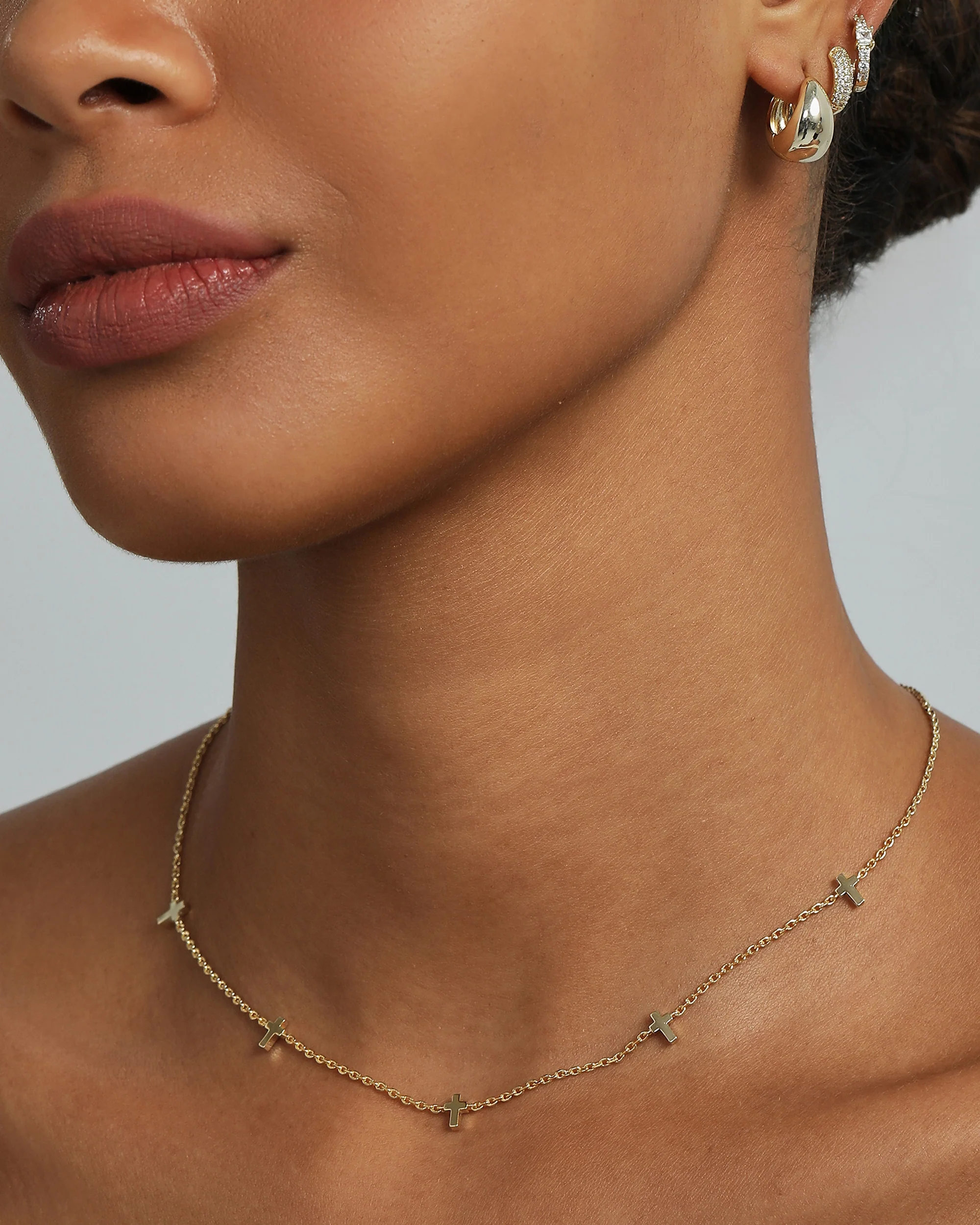 Tiny Cross Station Necklace - Image 5