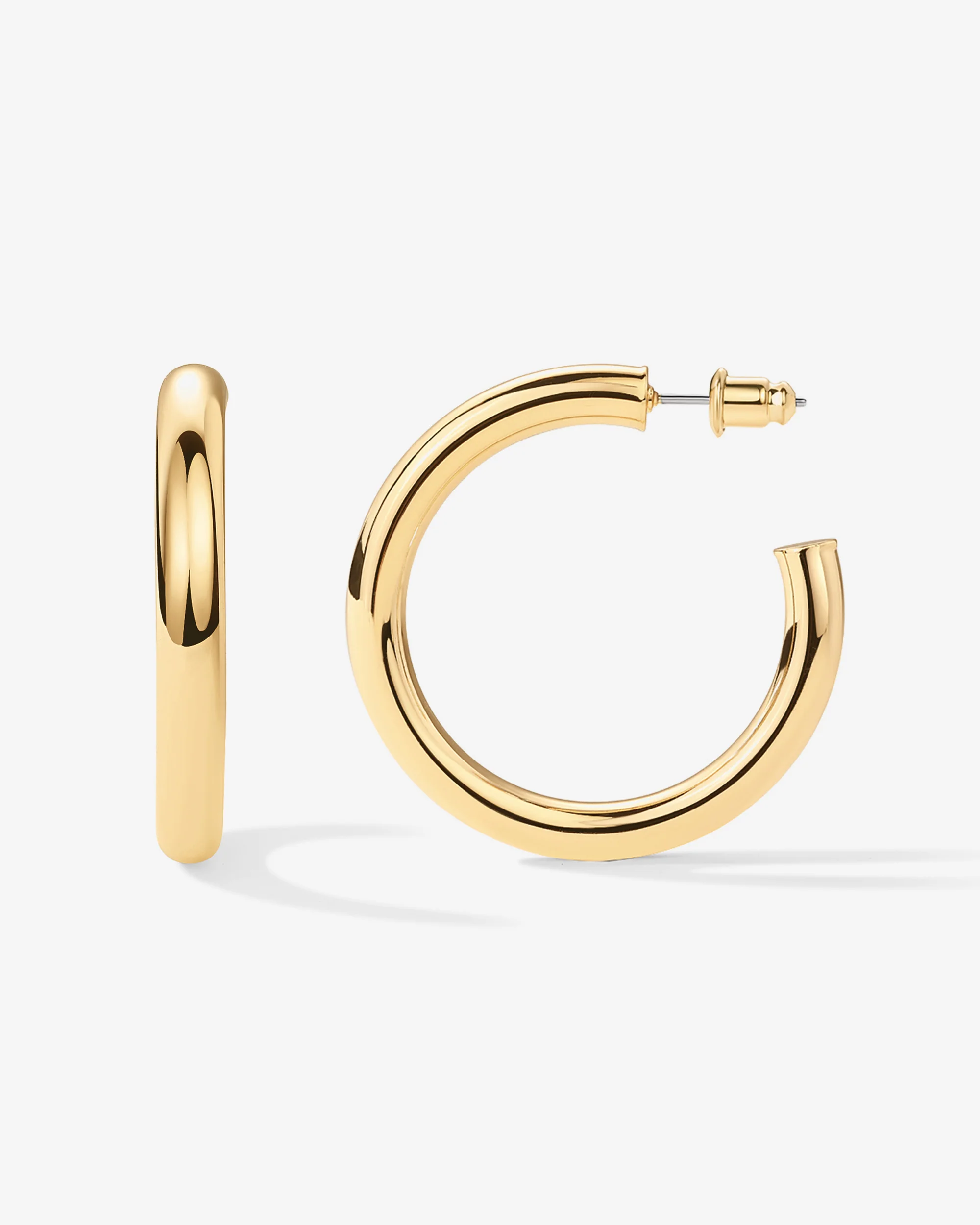 Vermeil Round Chunky Hoops - Image 10