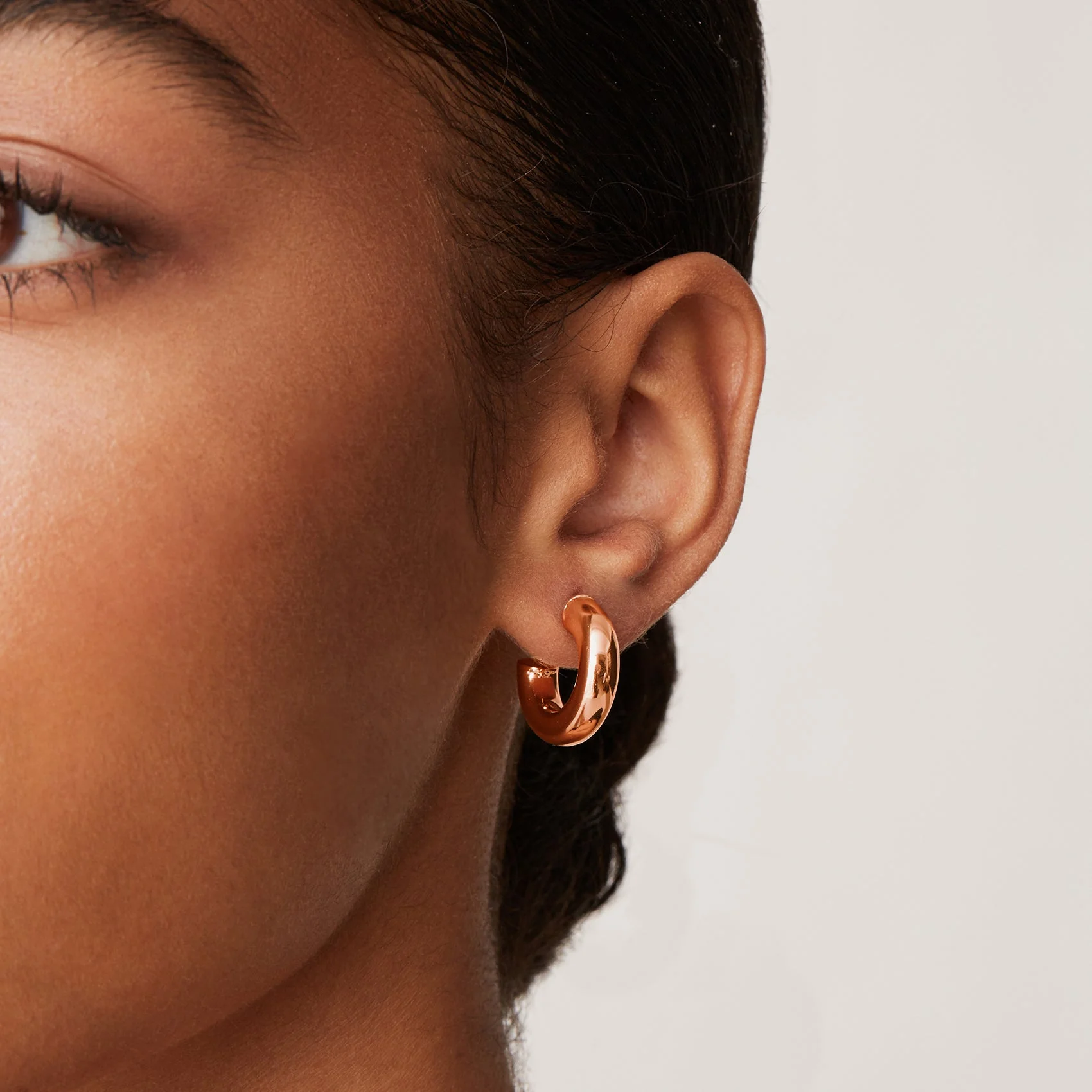Vermeil Round Chunky Hoops - Image 21