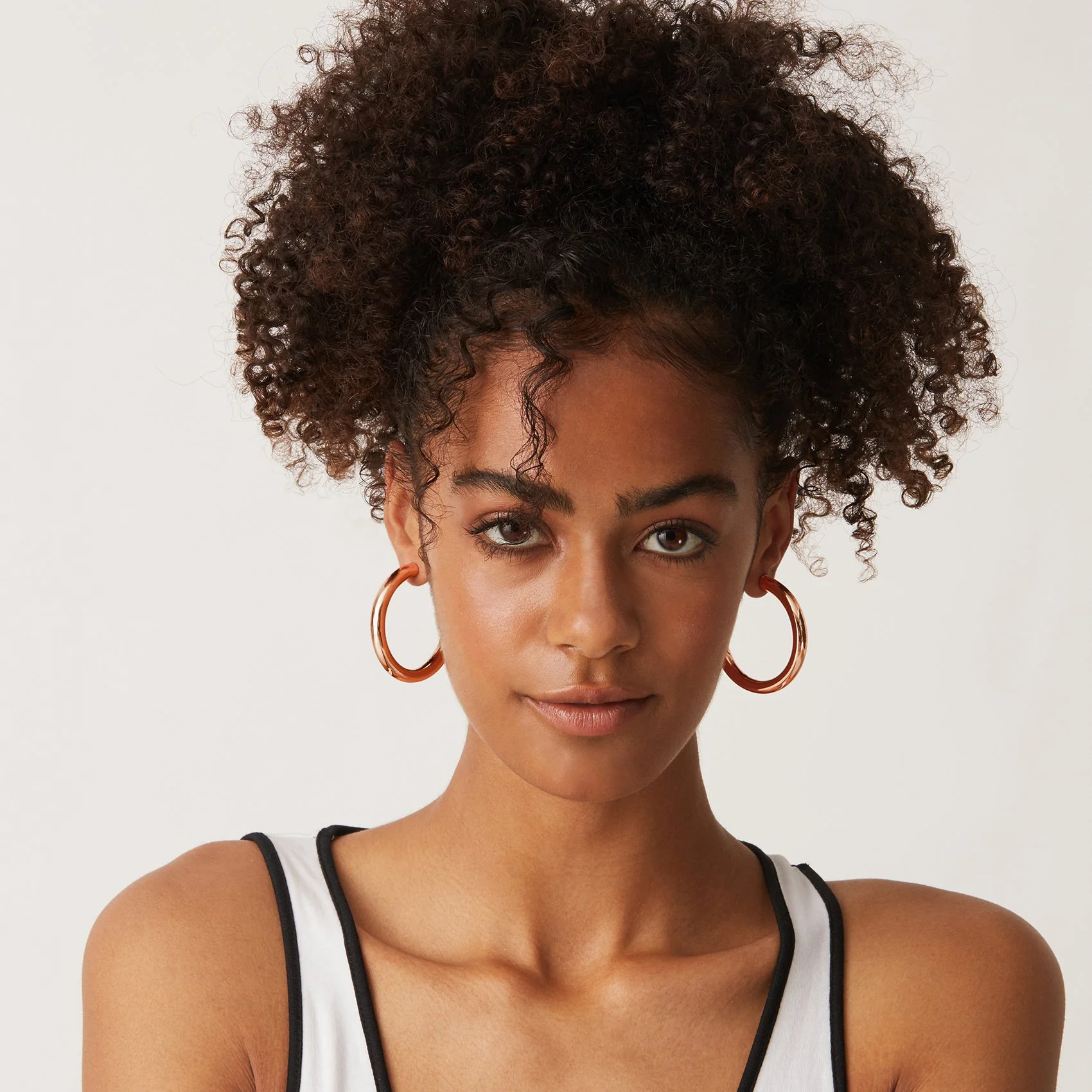Vermeil Round Chunky Hoops - Image 29