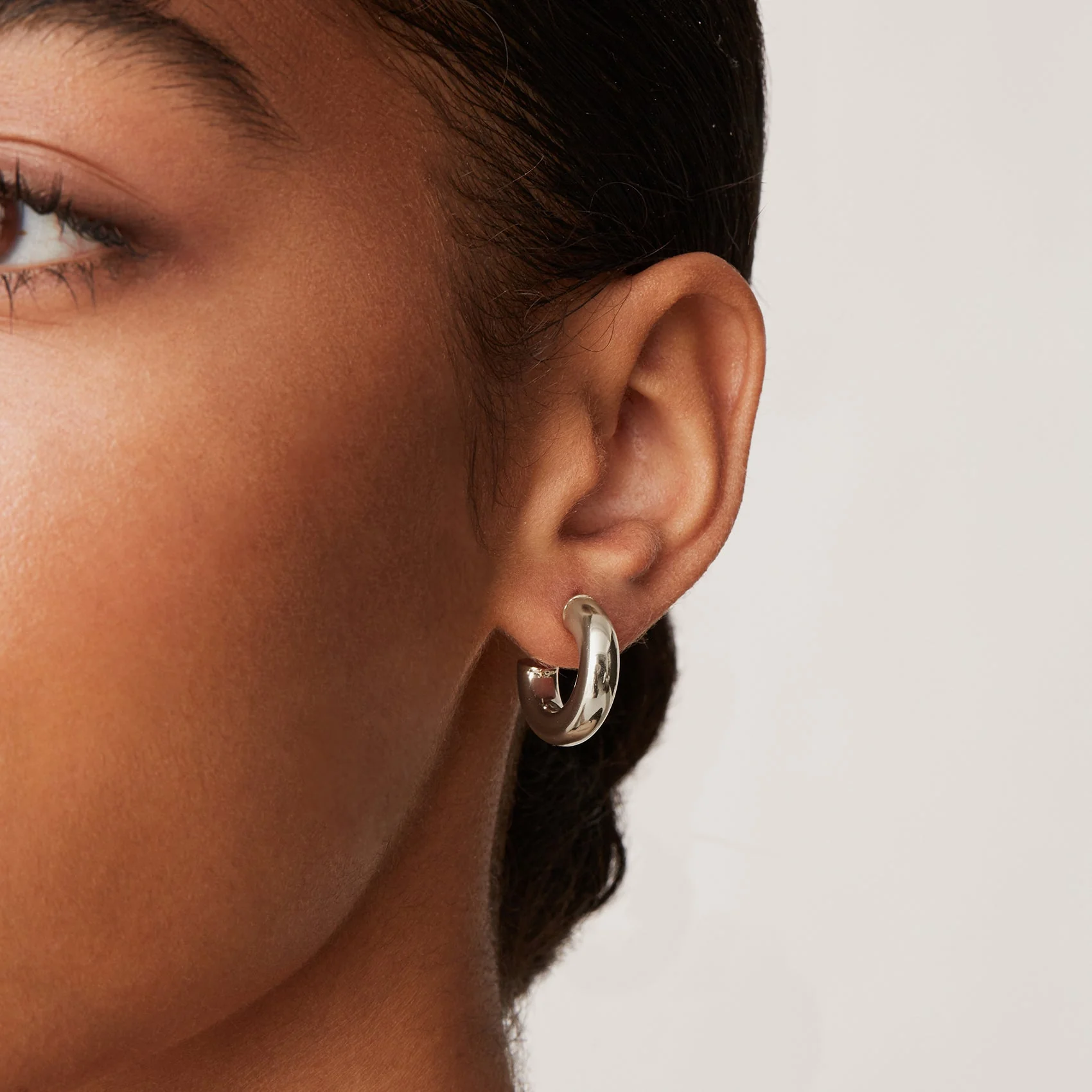 Vermeil Round Chunky Hoops - Image 37