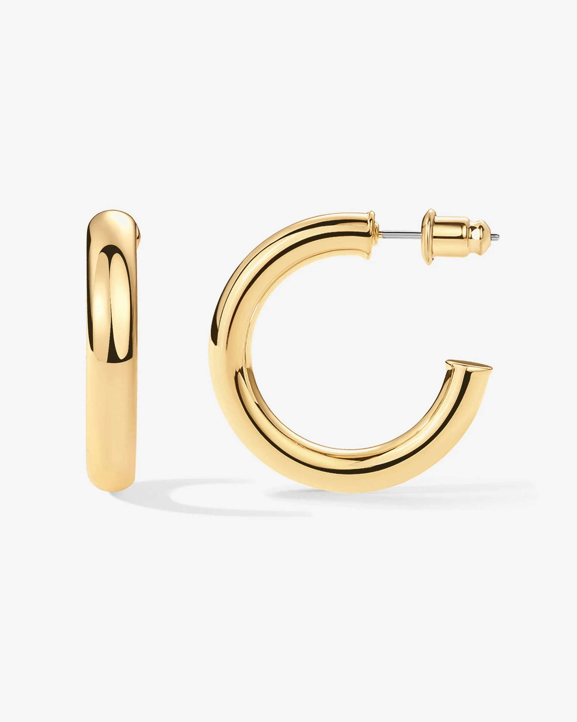 Vermeil Round Chunky Hoops - Image 47
